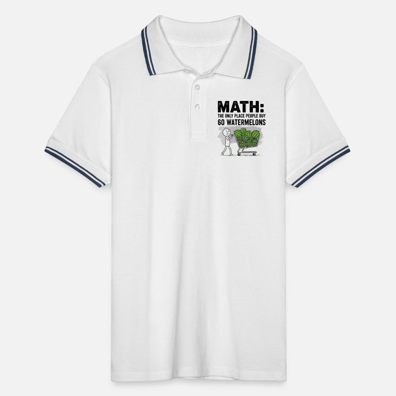 Pastèque passionné citation design Polo tipped Homme