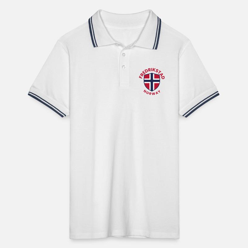 Fredrikstad Norwegian Shield Men's Tipped Polo Shirt