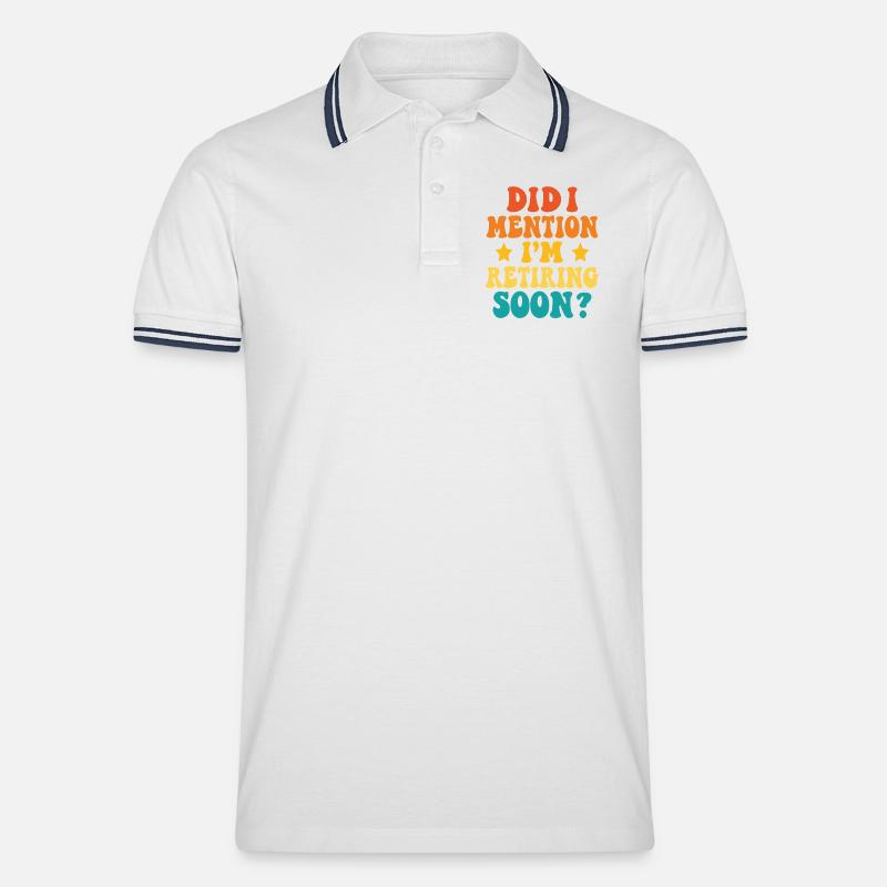 Ruhestand Bald – Witziges Statement - Männer Tipped Poloshirt - Weiß/Navy