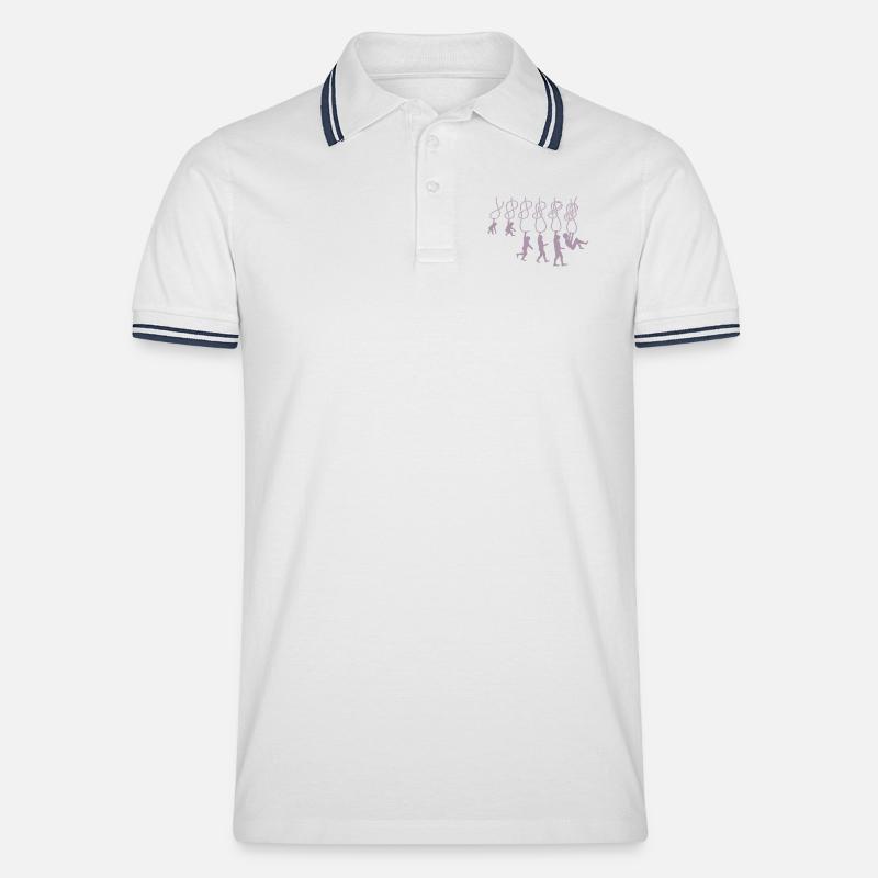 Evolution Climbing Climbing Knot Eighth Knot - Men's Tipped Polo Shirt - white/navy
