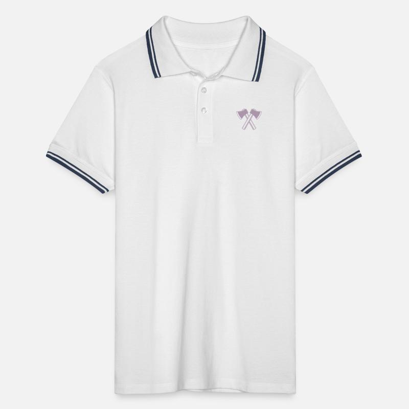 Axe Axes Bûcheron Forestier Polo tipped Homme