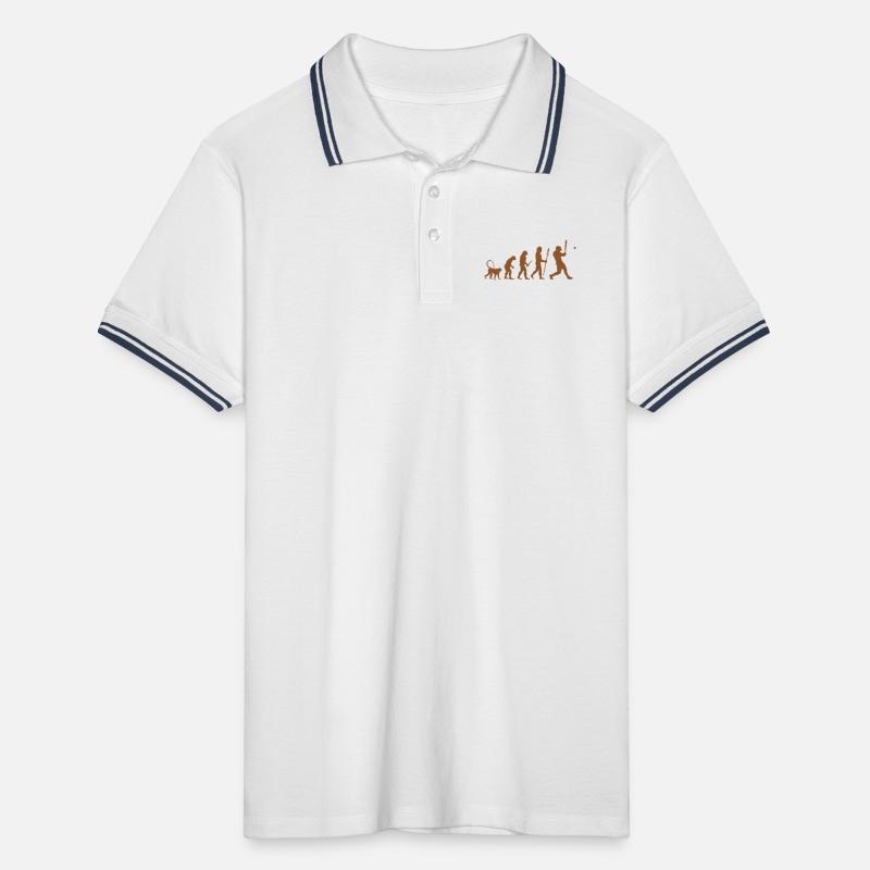 Baseball Evolution Männer Tipped Poloshirt