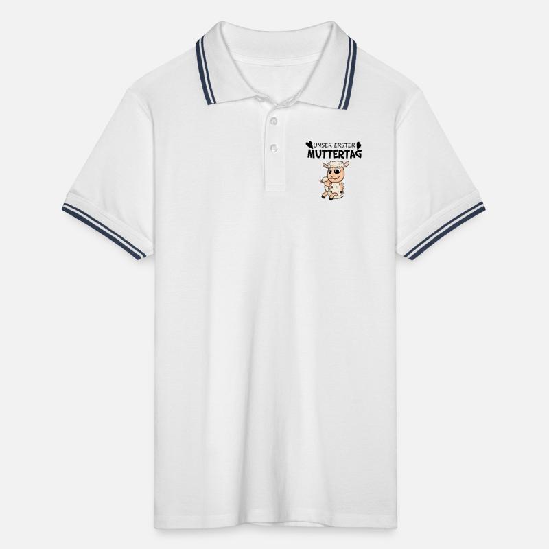 Muttertag - erster Muttertag Geschenk Männer Tipped Poloshirt