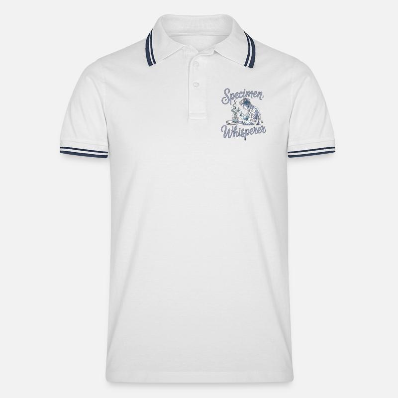 Lab Technician Specimen Whisperer Phlebotomist - Männer Tipped Poloshirt - Weiß/Navy