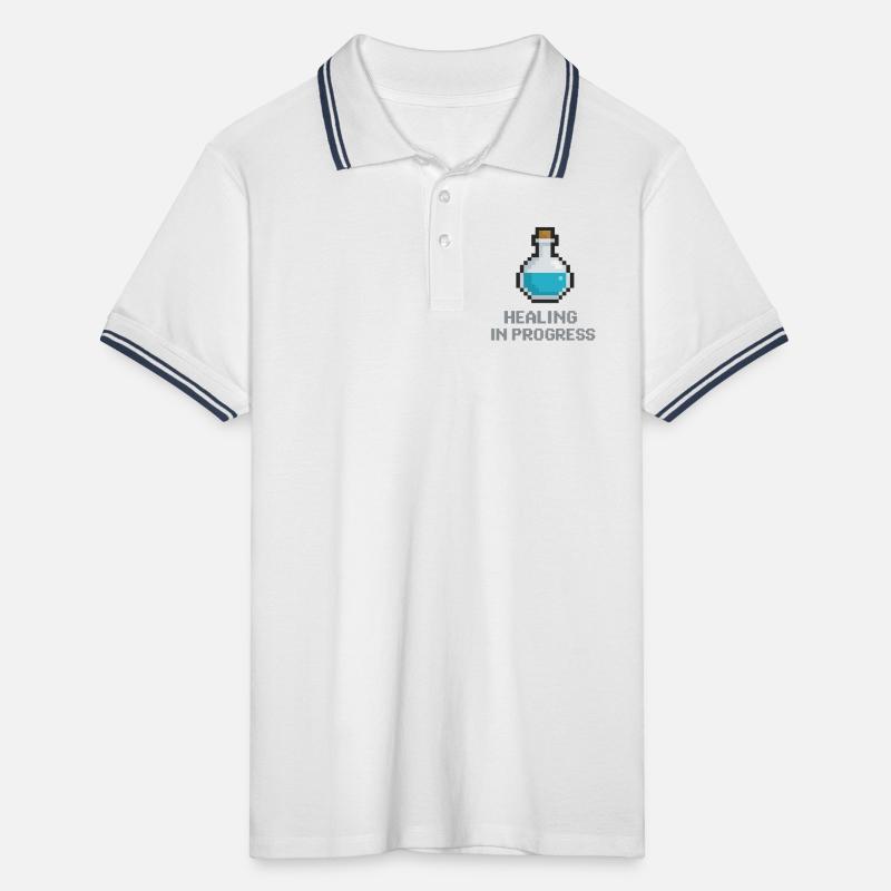 Potion de Guérison Pixel Polo tipped Homme