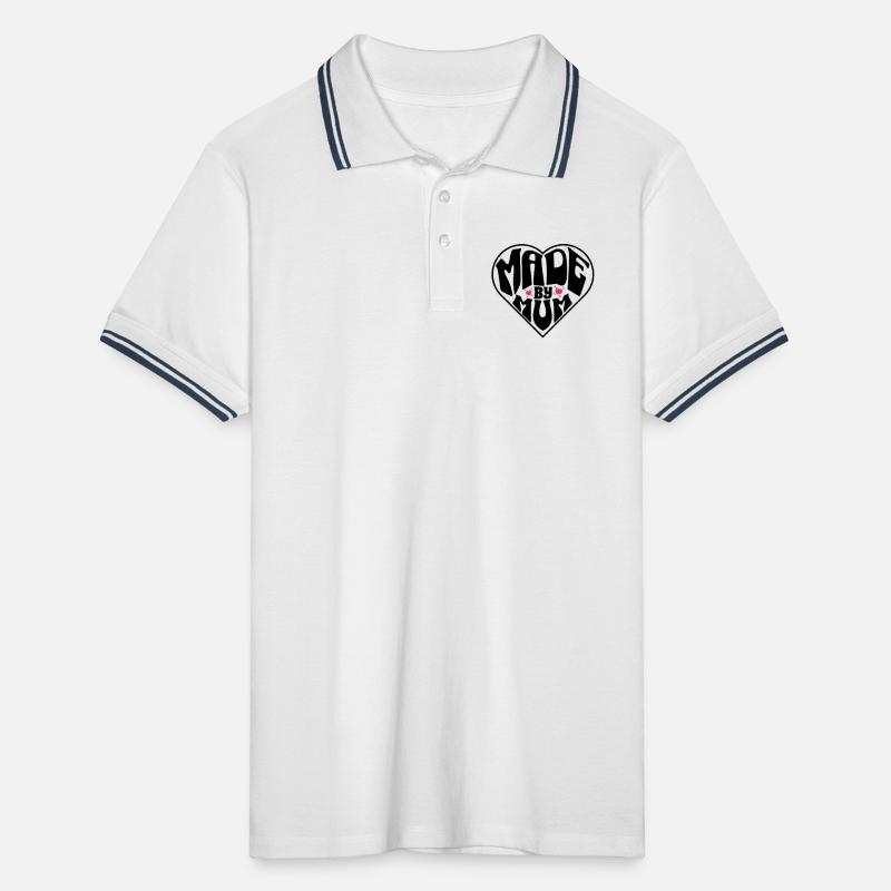 Made By Mum – Perfektes Muttertagsgeschenk Männer Tipped Poloshirt