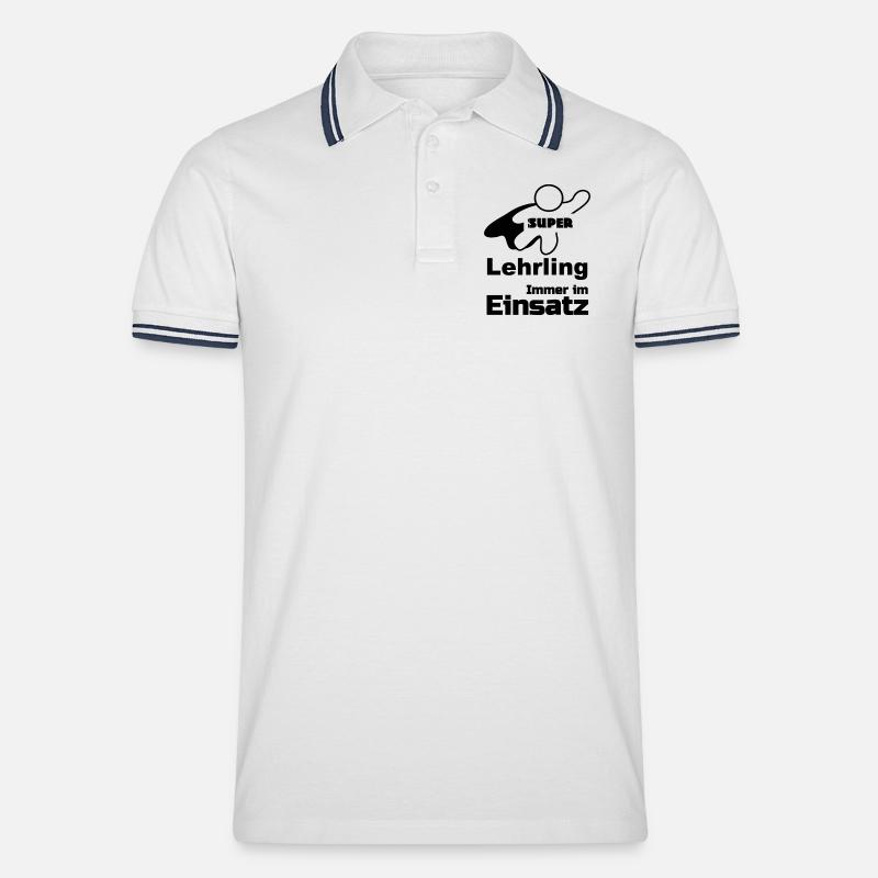 Super Lehrling Geschenk - Männer Tipped Poloshirt - Weiß/Navy