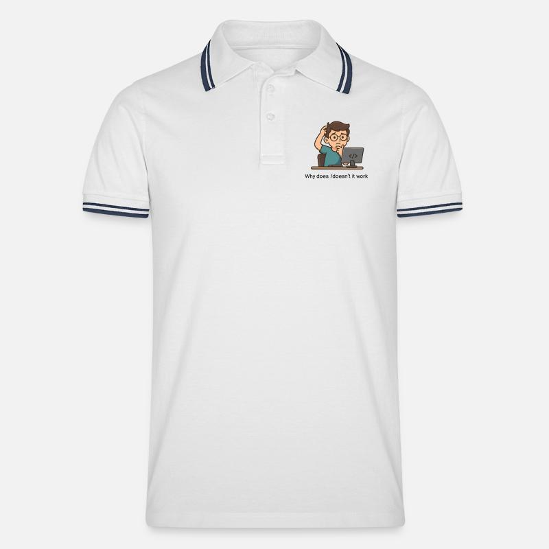 Why does/doesn’t it work - Männer Tipped Poloshirt - Weiß/Navy