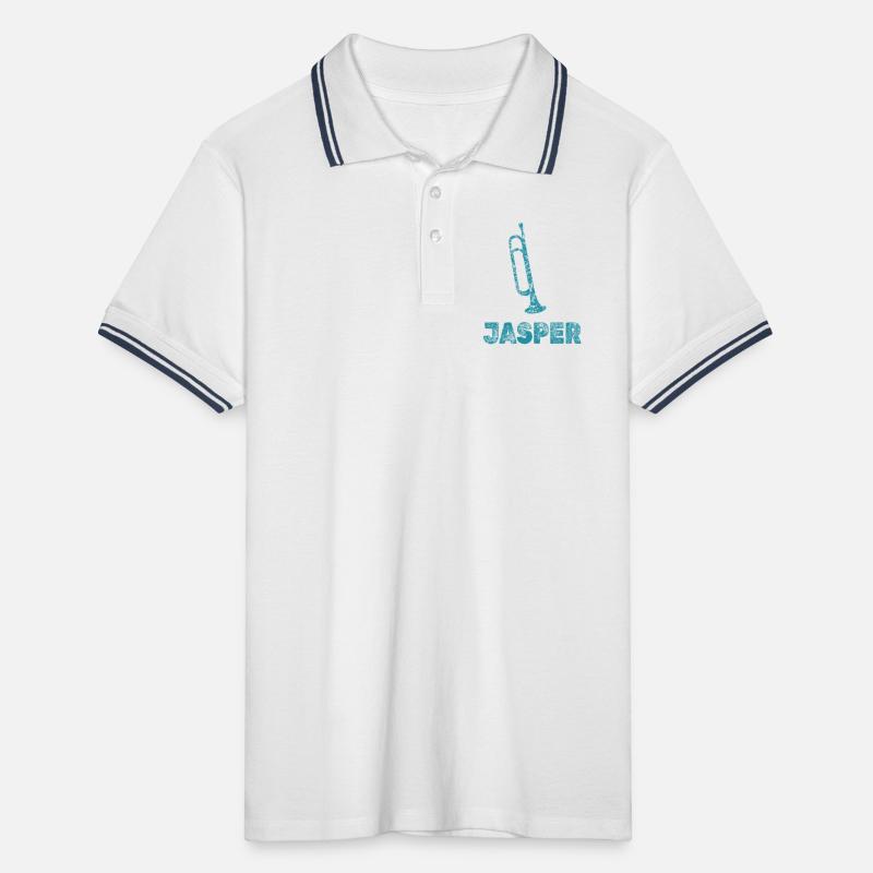 Jasper als Blasmusik Männer Tipped Poloshirt
