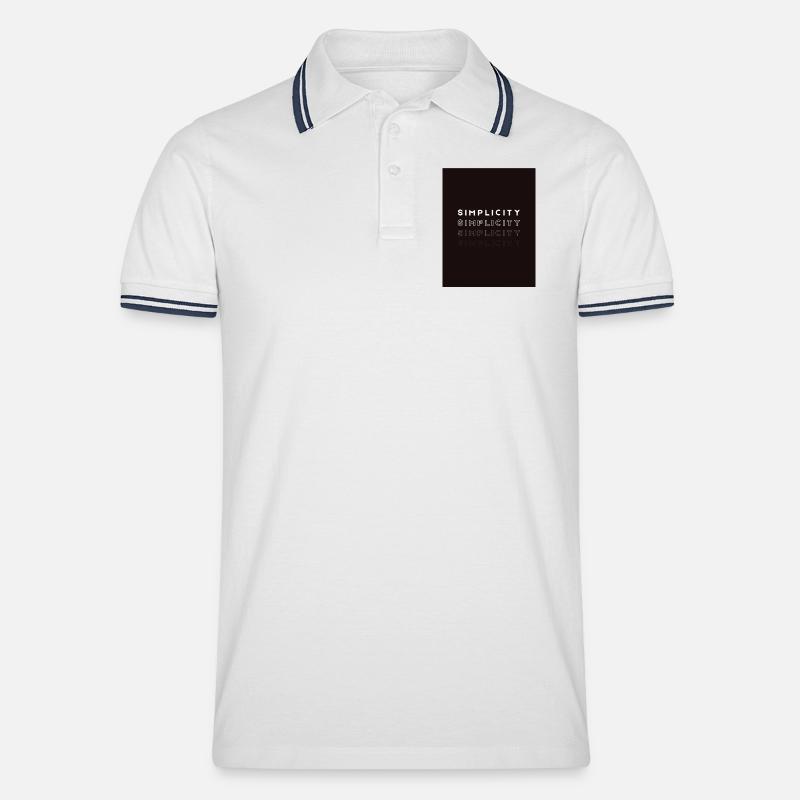 Ldion - Männer Tipped Poloshirt - Weiß/Navy
