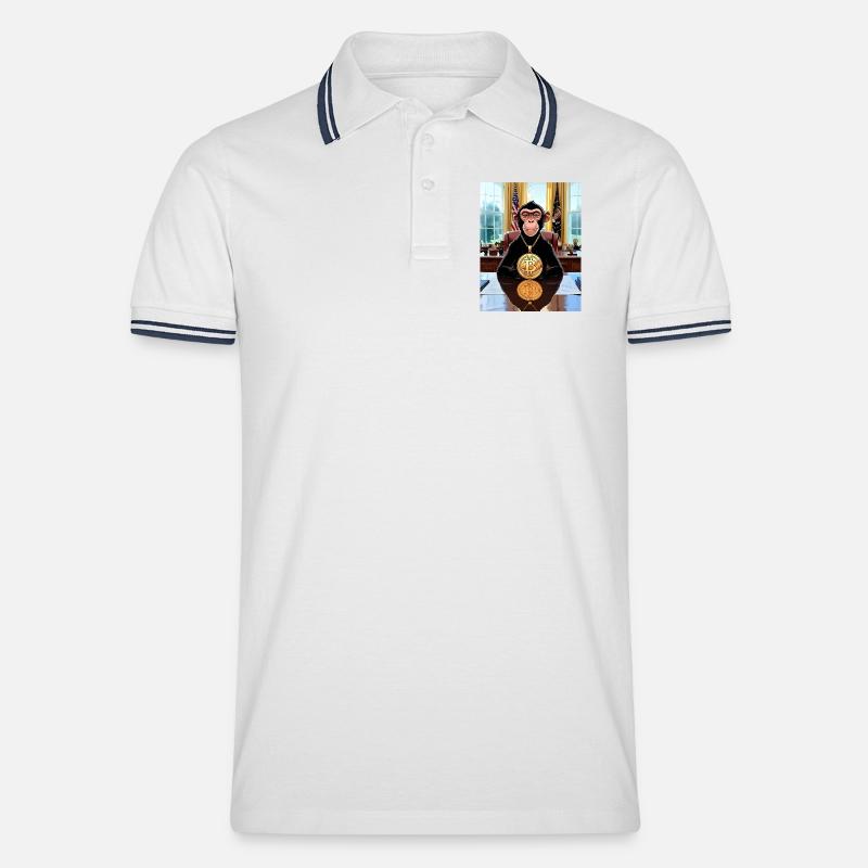 JensJensen - Männer Tipped Poloshirt - Weiß/Navy