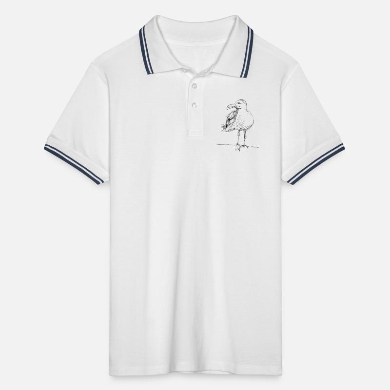 Möwe Männer Tipped Poloshirt
