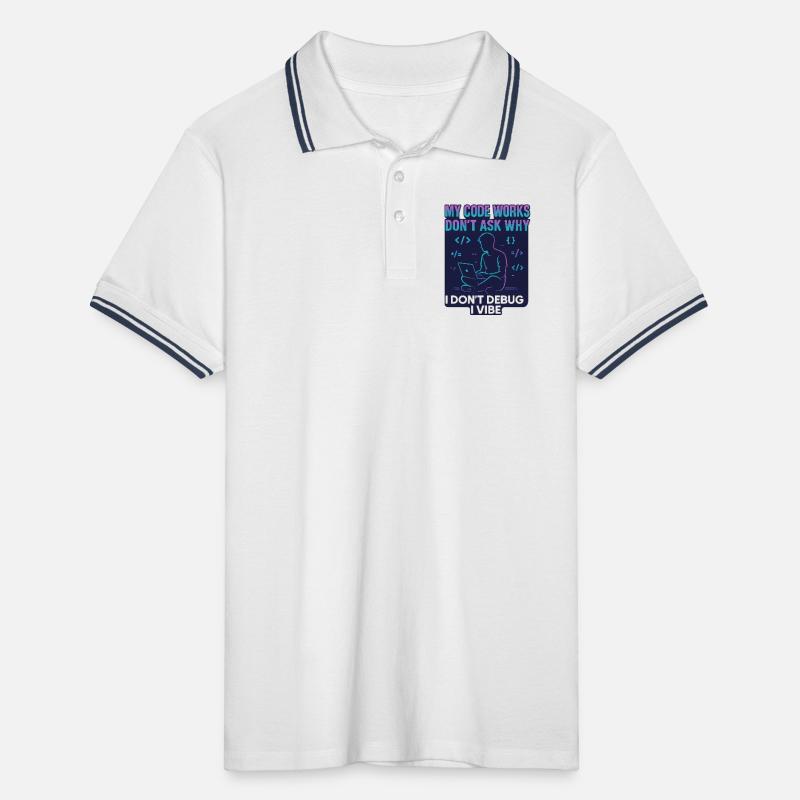 Mon code fonctionne Ne demande pas pourquoi – programmation drôle Polo tipped Homme