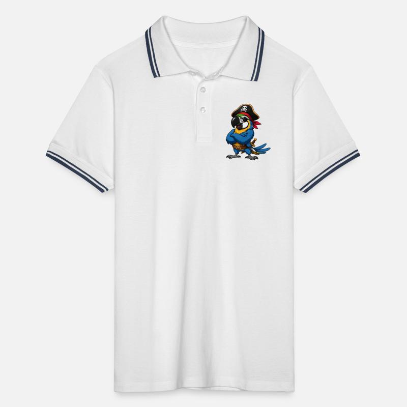 Oiseau pirate avec cache-œil Polo tipped Homme
