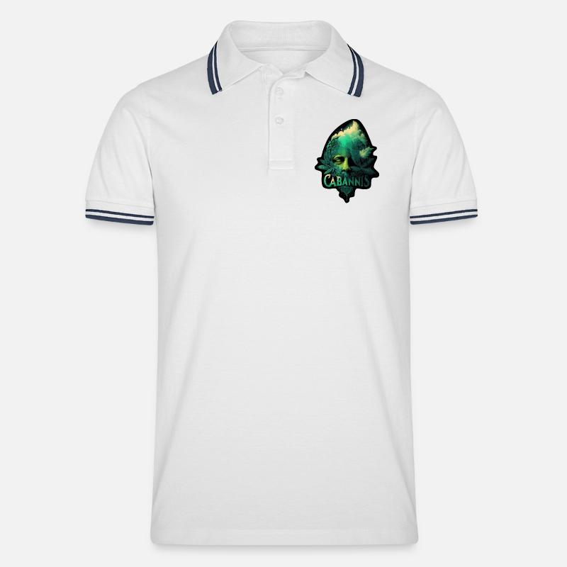 Cabannis - Männer Tipped Poloshirt - Weiß/Navy