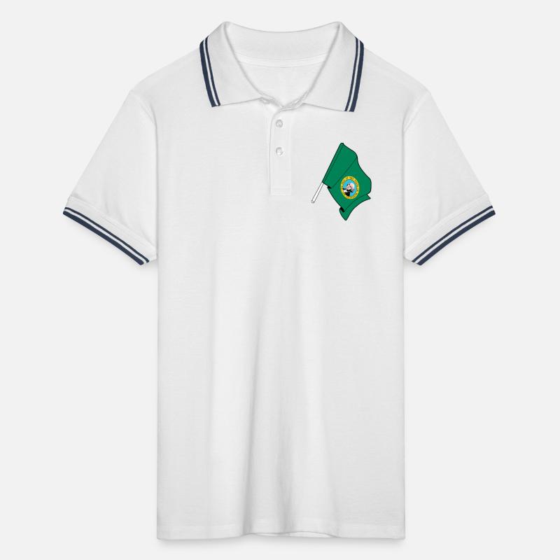 Drapeau de Washington Polo tipped Homme