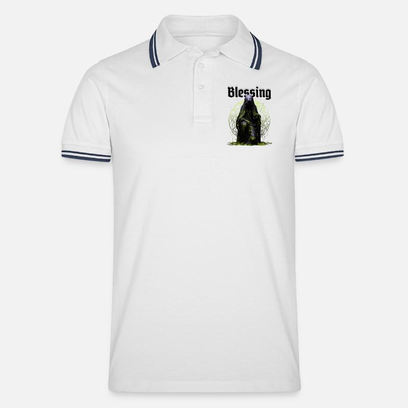 Blessing - Männer Tipped Poloshirt - Weiß/Navy