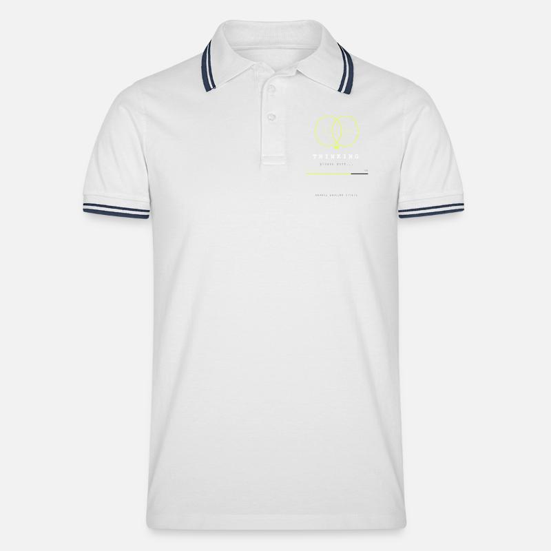 BRAIN.EXE IS LOADING - Polo tipped Homme - blanc/marine