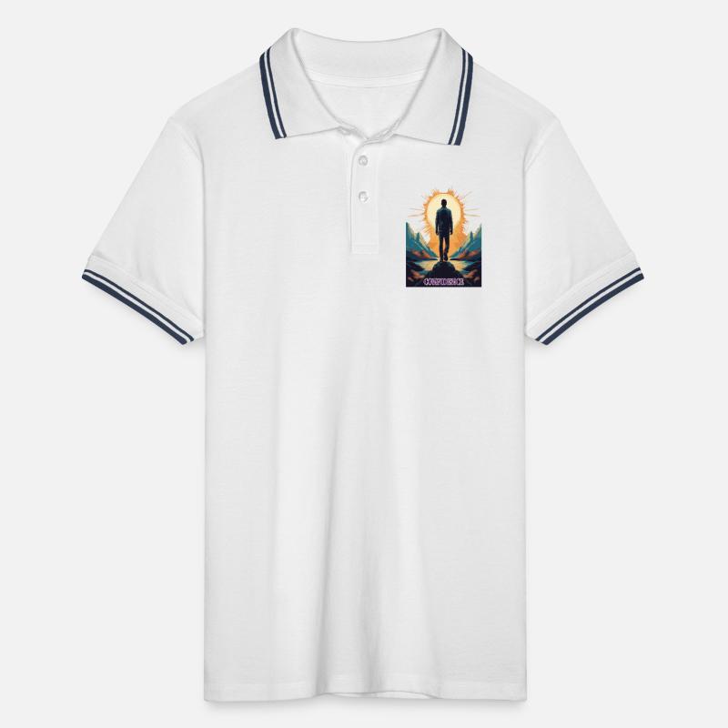 Confidence – Strength through self-confidence Men's Tipped Polo Shirt