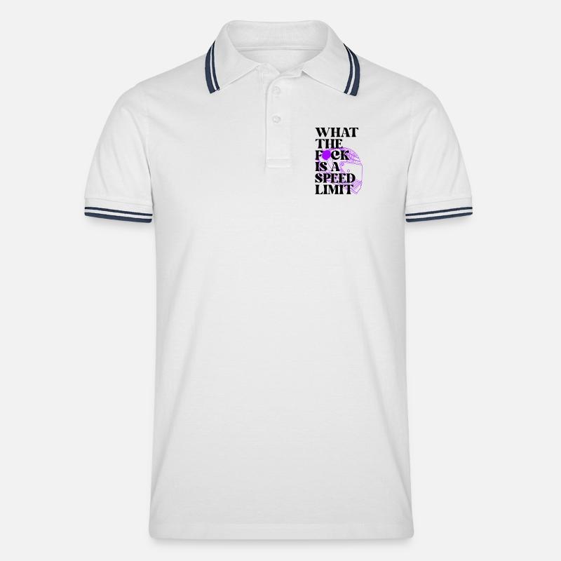 Auto - Männer Tipped Poloshirt - Weiß/Navy
