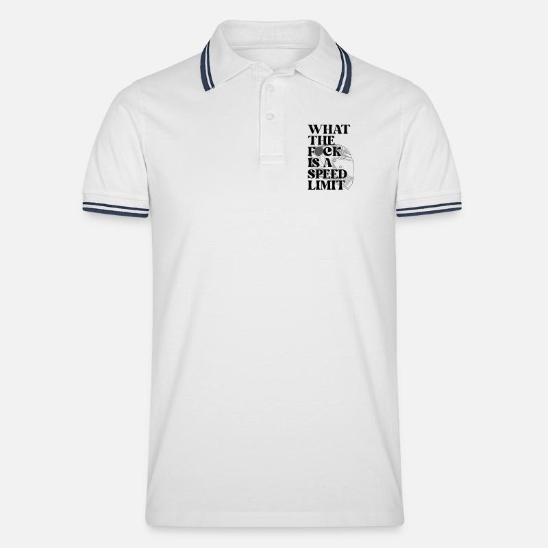 Auto - Männer Tipped Poloshirt - Weiß/Navy