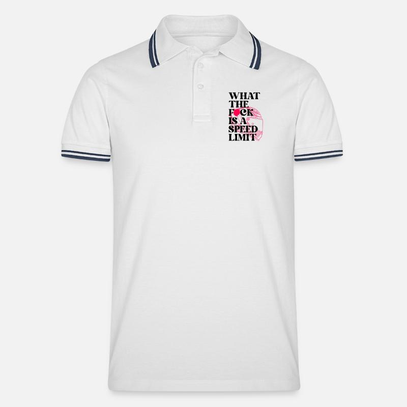 Auto - Männer Tipped Poloshirt - Weiß/Navy