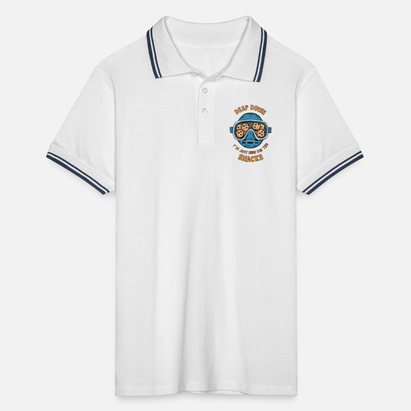 I Dive Deep for Snacks Men's Tipped Polo Shirt