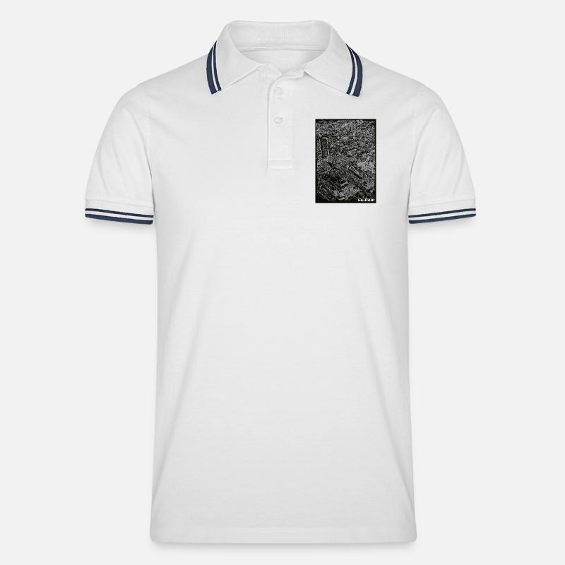 Leipzig Birdeye - Männer Tipped Poloshirt - Weiß/Navy