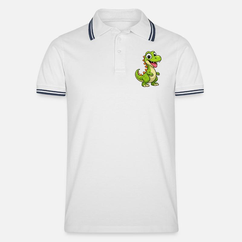 Allegro dinosauro con le punte - Polo per uomo - bianco/navy