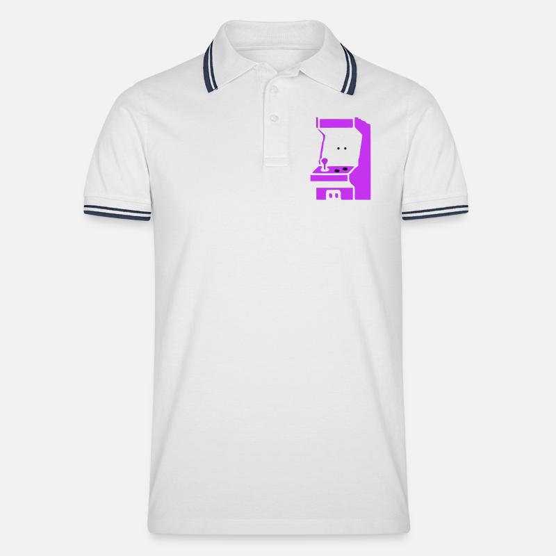 Machine à sous Arcade Silhouette - Polo tipped Homme - blanc/marine