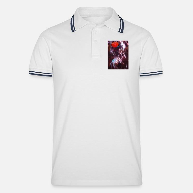 Reflet du fluide néon - Polo tipped Homme - blanc/marine