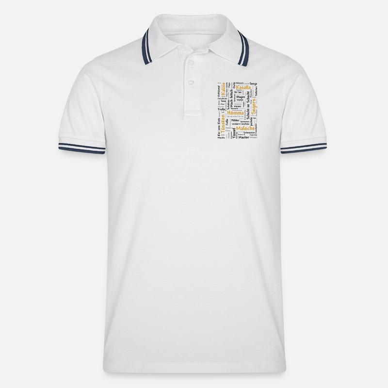 Ruhrpott - Männer Tipped Poloshirt - Weiß/Navy