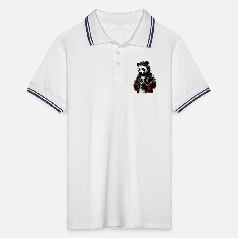 SSW29 Disko Panda Männer Tipped Poloshirt