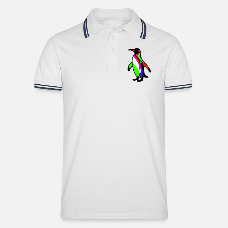 Pingouin - Polo tipped Homme - blanc/marine