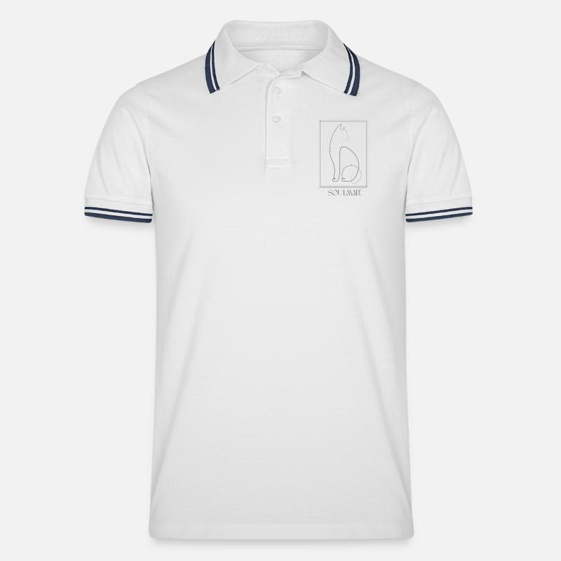 Anima gemella - Polo per uomo - bianco/navy