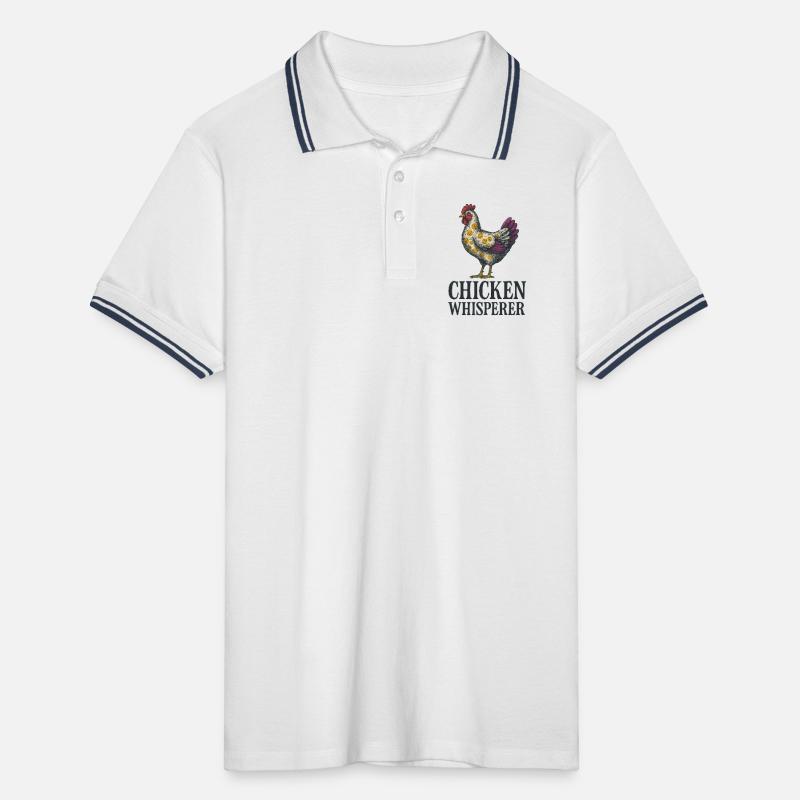Chicken Whisperer Men's Tipped Polo Shirt