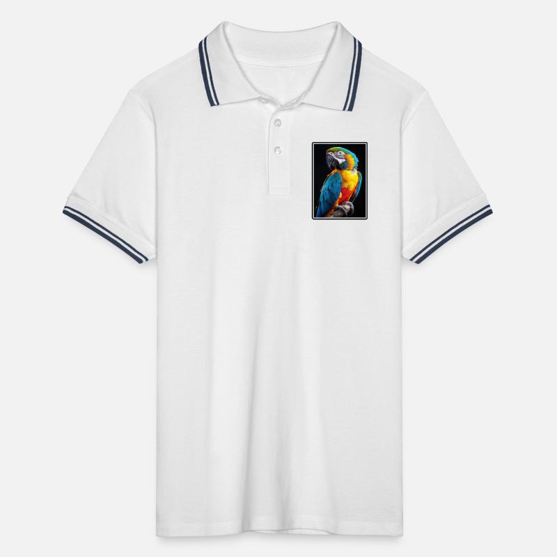 Macaw's Era Men's Tipped Polo Shirt