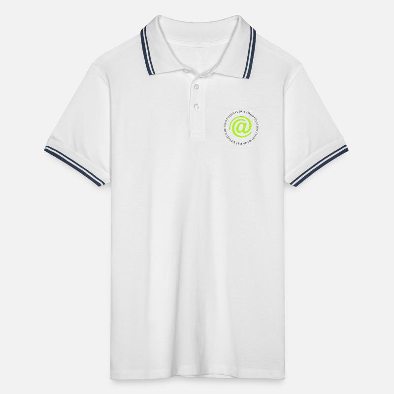Neon @ Circle Logo-Replikation Männer Tipped Poloshirt