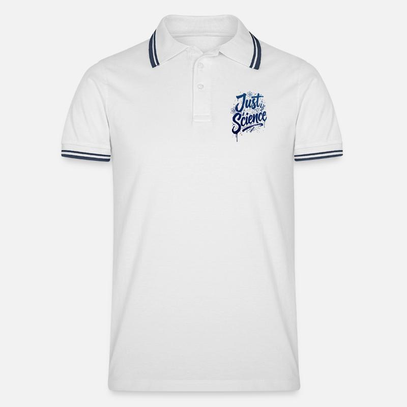 Solo scienza Blu Splash - Polo per uomo - bianco/navy