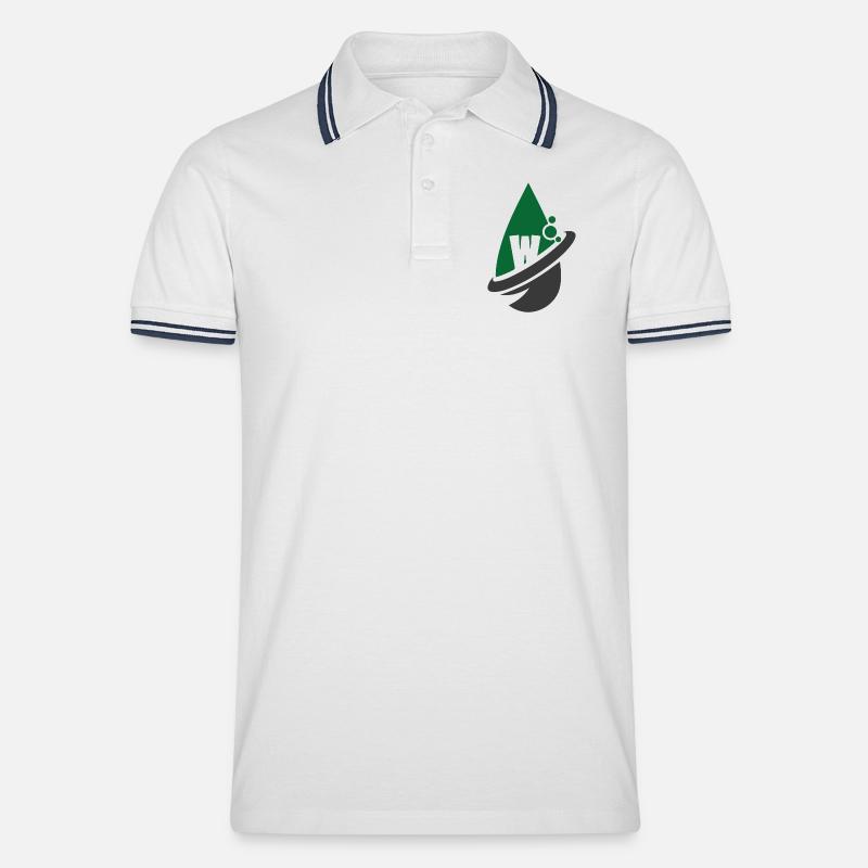 19Werner95 - Männer Tipped Poloshirt - Weiß/Navy