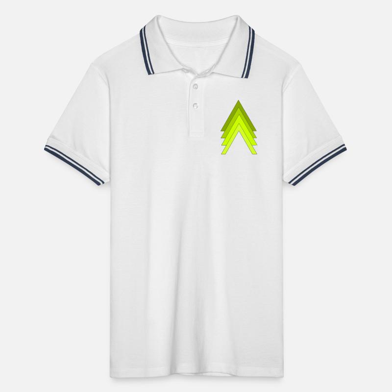 Flèches vert néon Polo tipped Homme