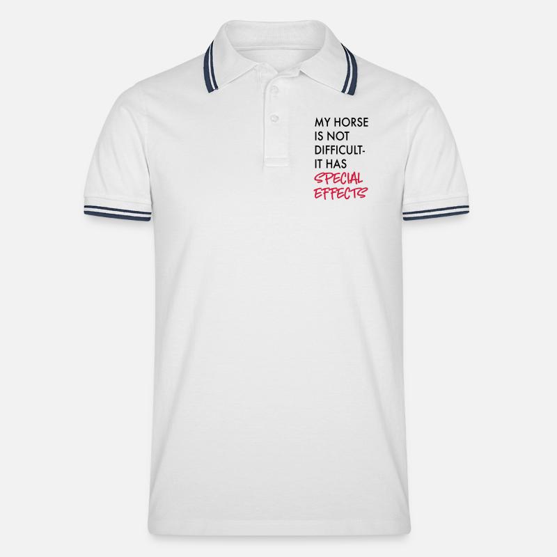 Cheval - Polo tipped Homme - blanc/marine