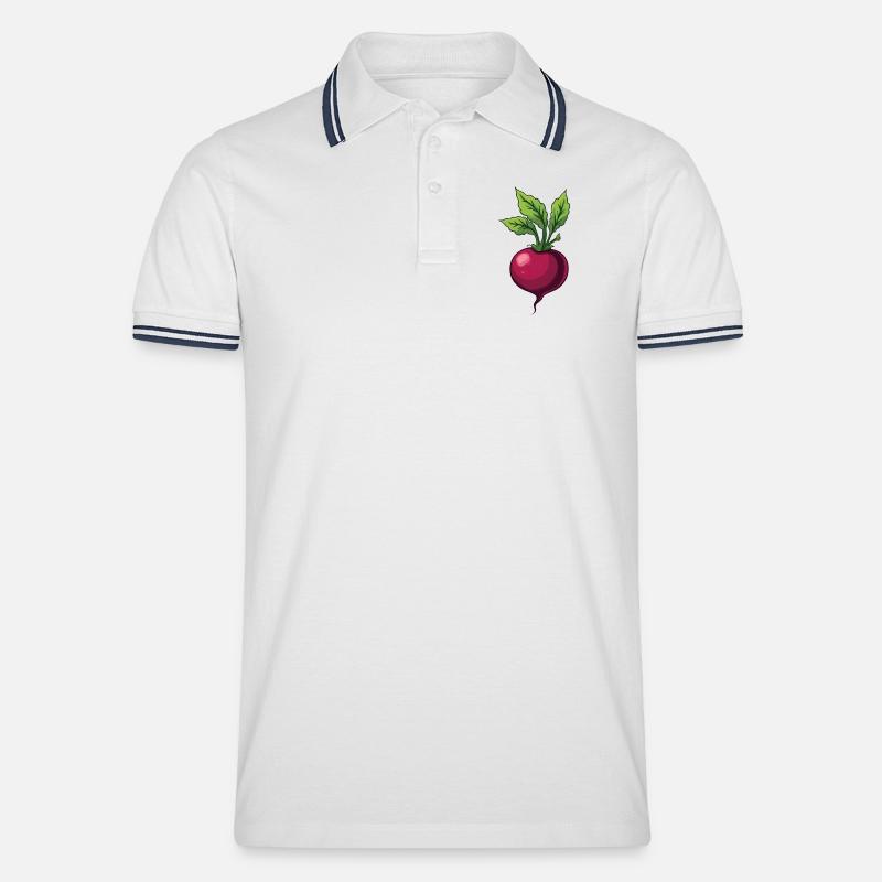Betterave - Polo tipped Homme - blanc/marine
