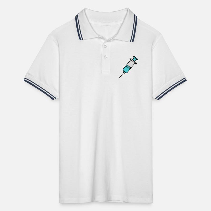 Seringue | Déclaration pro vaccination et science Polo tipped Homme
