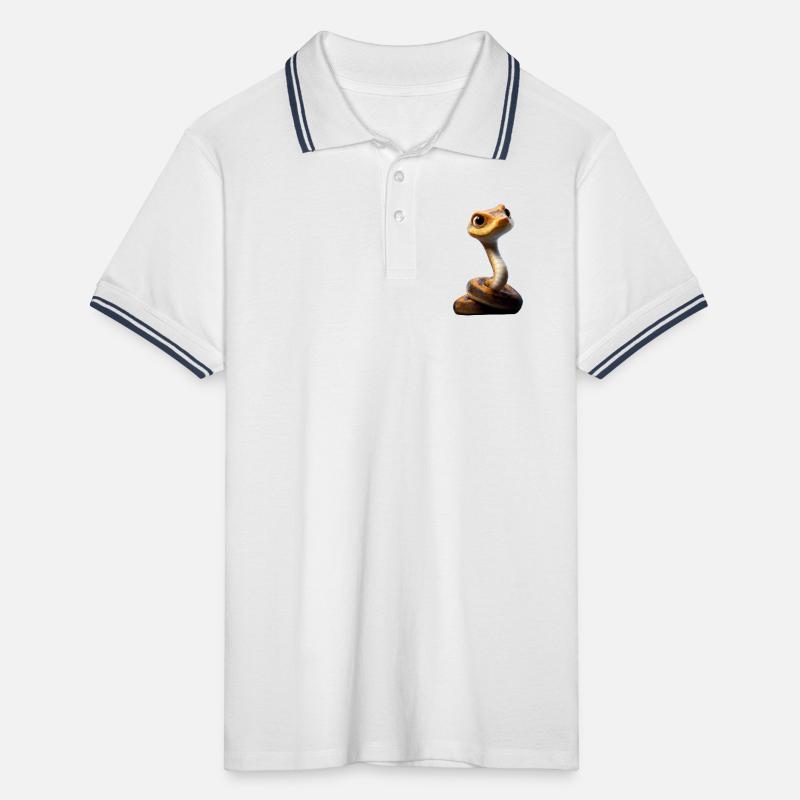 serpent, python, cobra, serpent à sonnettes, serpents Polo tipped Homme