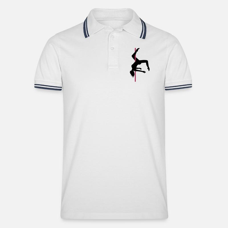 Poledance Scorpio - Männer Tipped Poloshirt - Weiß/Navy