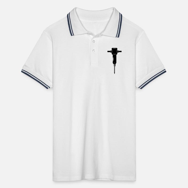 Krikhamer oder Presslufthammer Männer Tipped Poloshirt
