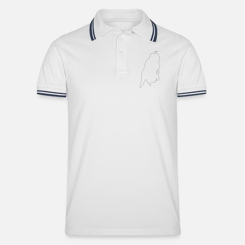 Lefkada - Polo tipped Homme - blanc/marine