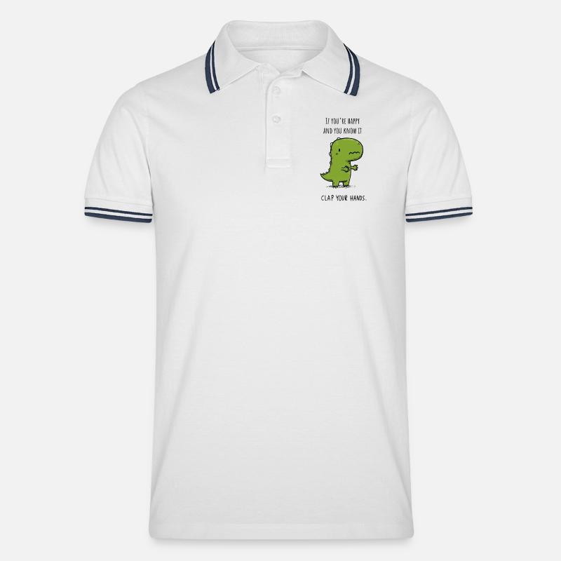 Frappez dans vos mains - Polo tipped Homme - blanc/marine