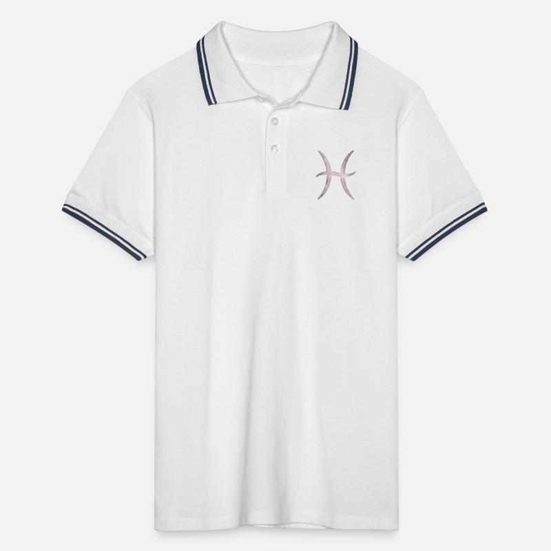 Fische Männer Tipped Poloshirt